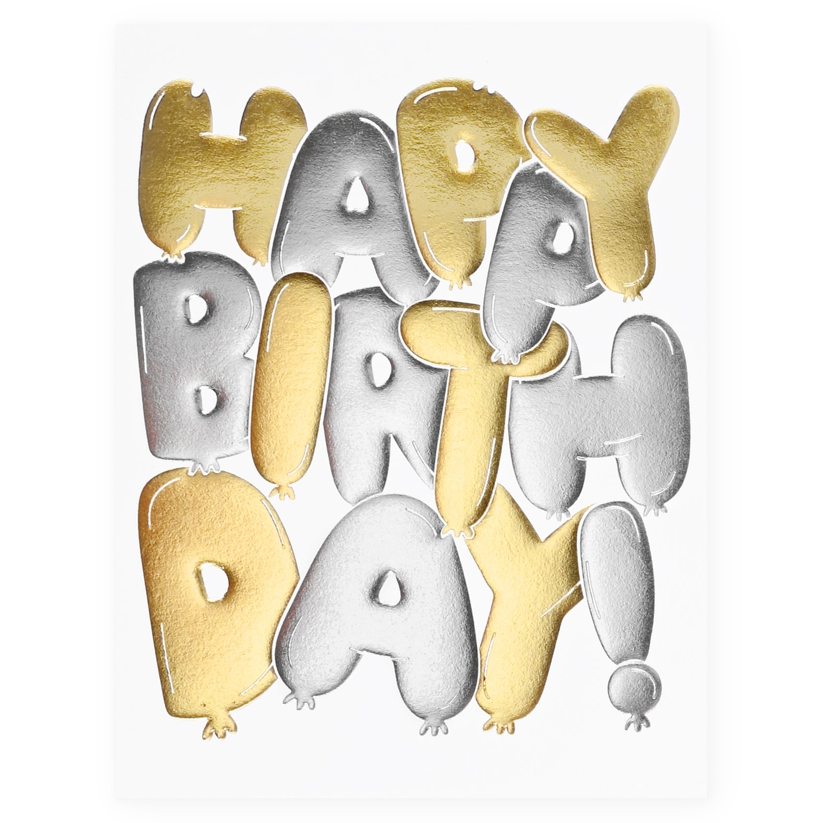 M.C. Pressure Balloons Embossed Birthday Card 