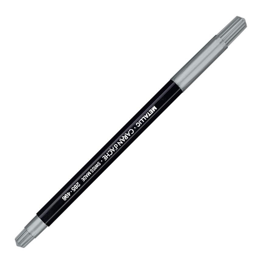 Caran d'Ache Fibralo Metallic Silver Marker Pen 
