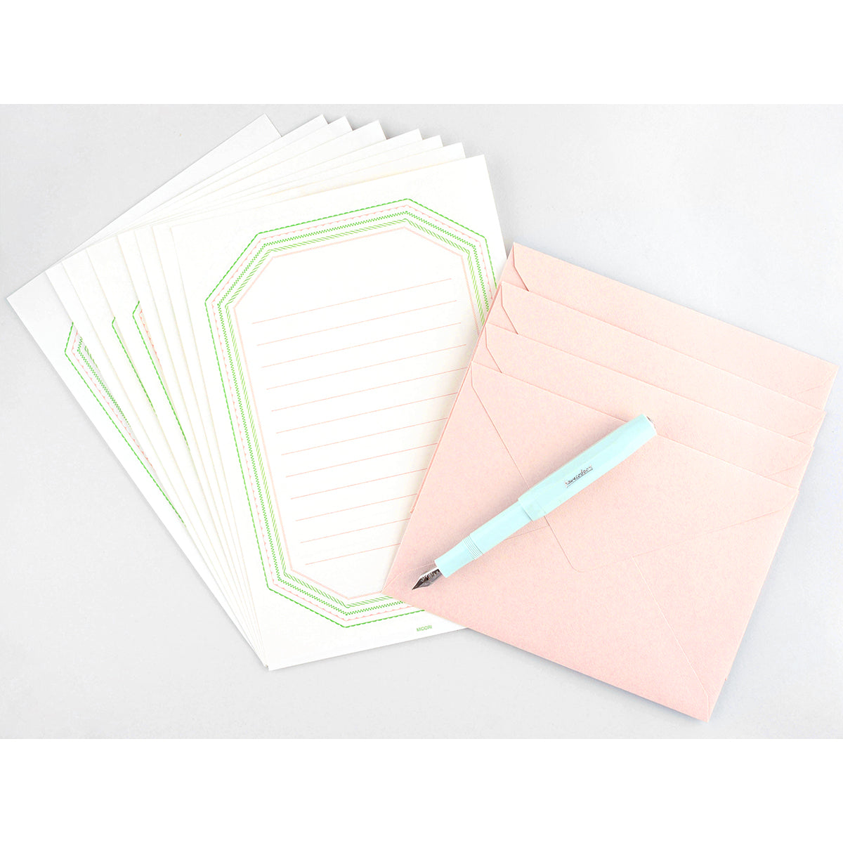 Midori Letterpress Frame Pink Letter Set 