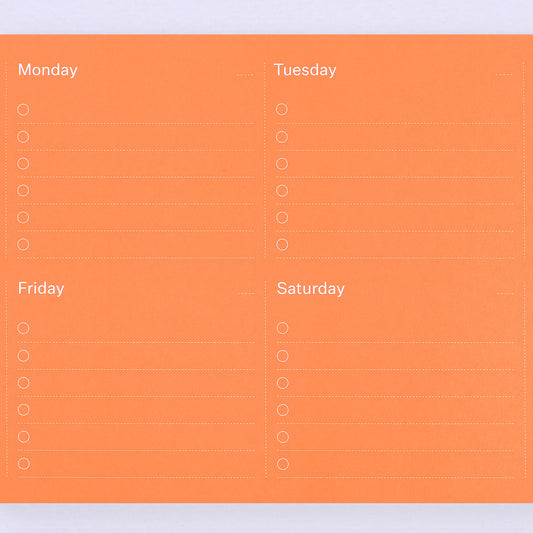 mishmash Desk Planner Notepad Week Plan 