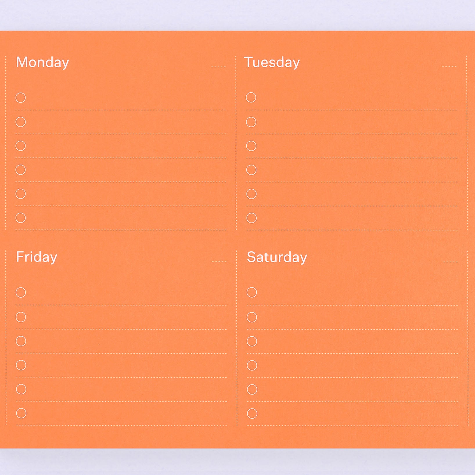 mishmash Desk Planner Notepad Week Plan 
