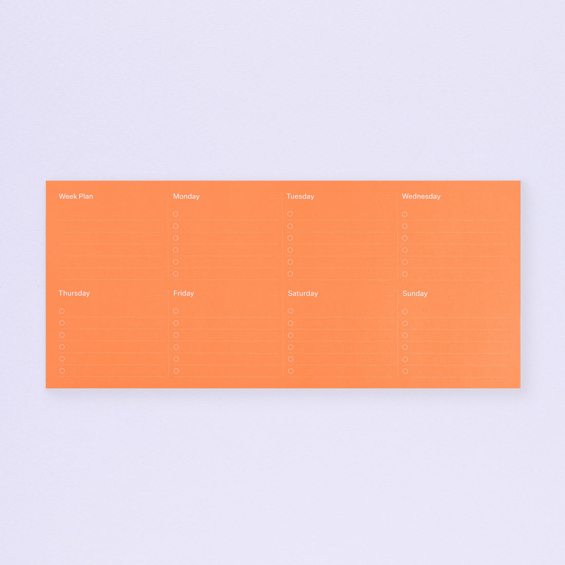 mishmash Desk Planner Notepad Week Plan 