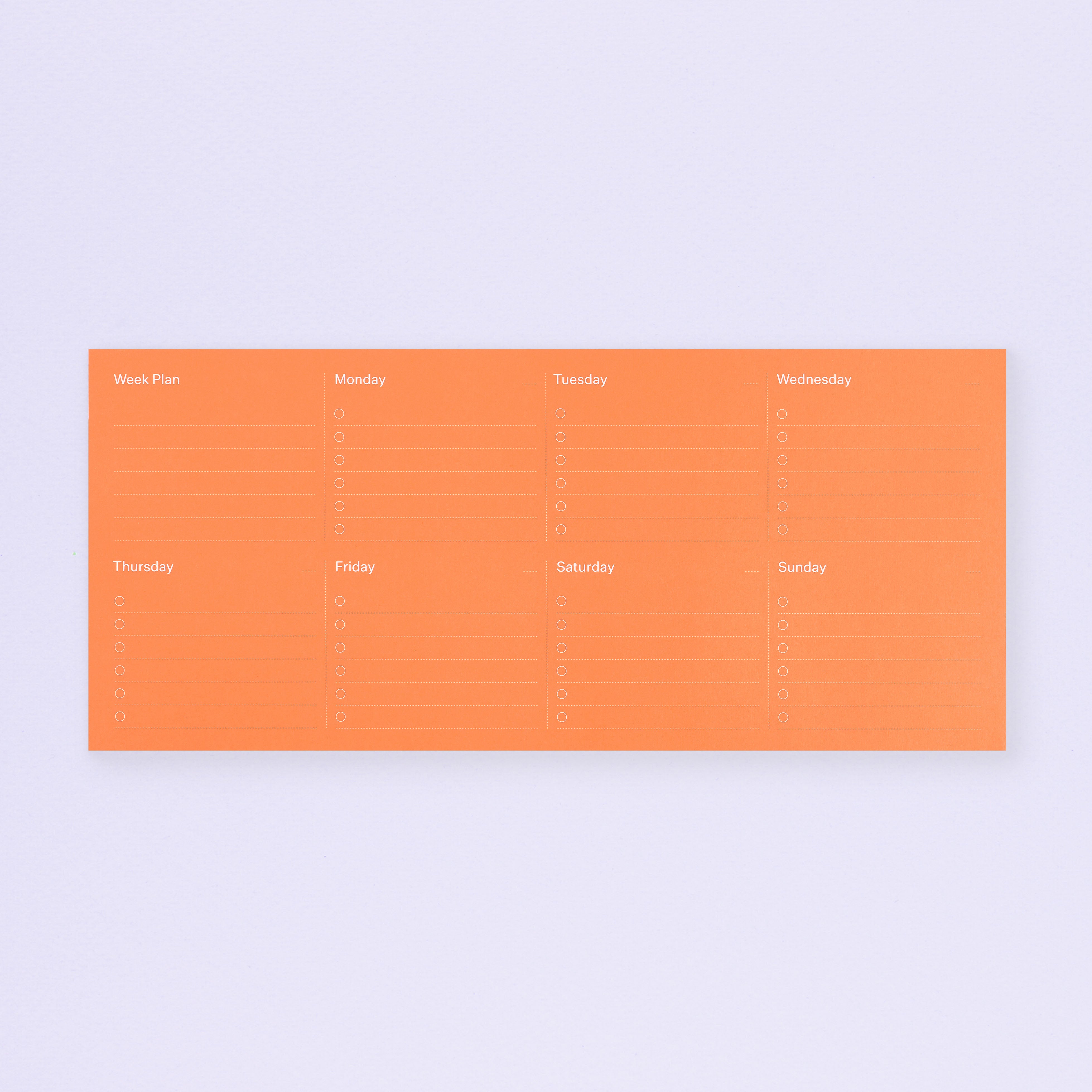 mishmash Desk Planner Notepad Week Plan 