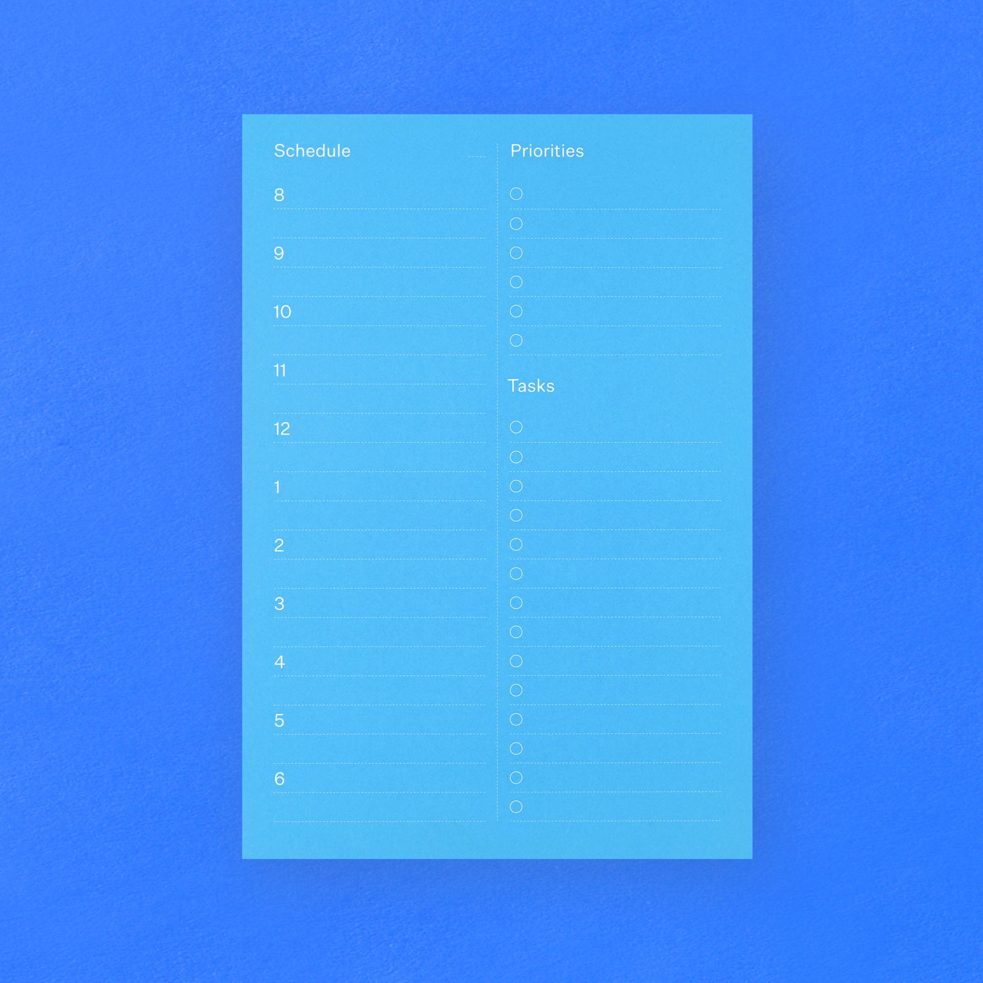 Mishmash Desk Planner Notepad Schedule
