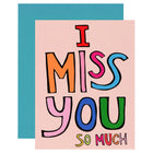 Papa Llama I Miss You So Much Greeting Card 