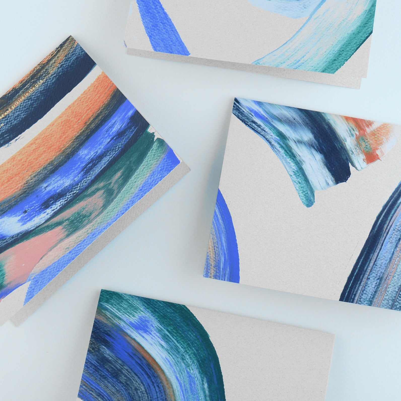 Moglea Geode Hand-Painted Folded Note Cards Boxed 