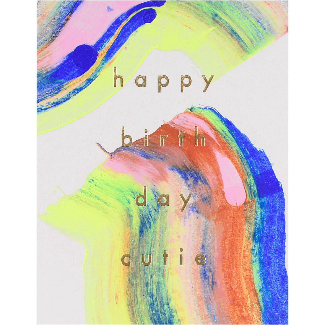 Moglea Birthday Cutie Hand-Painted Greeting Card 