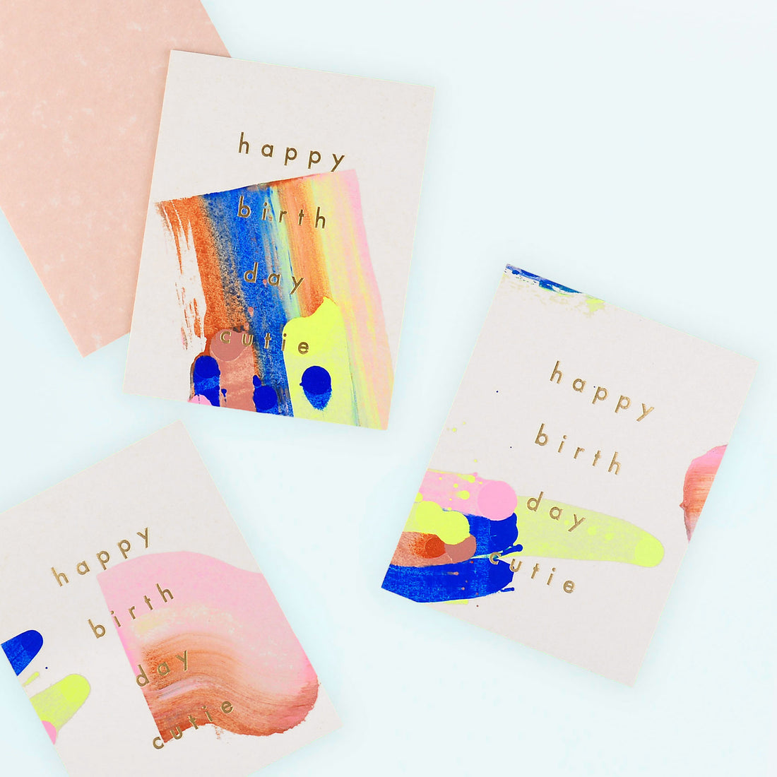 Moglea Birthday Cutie Hand-Painted Greeting Card 