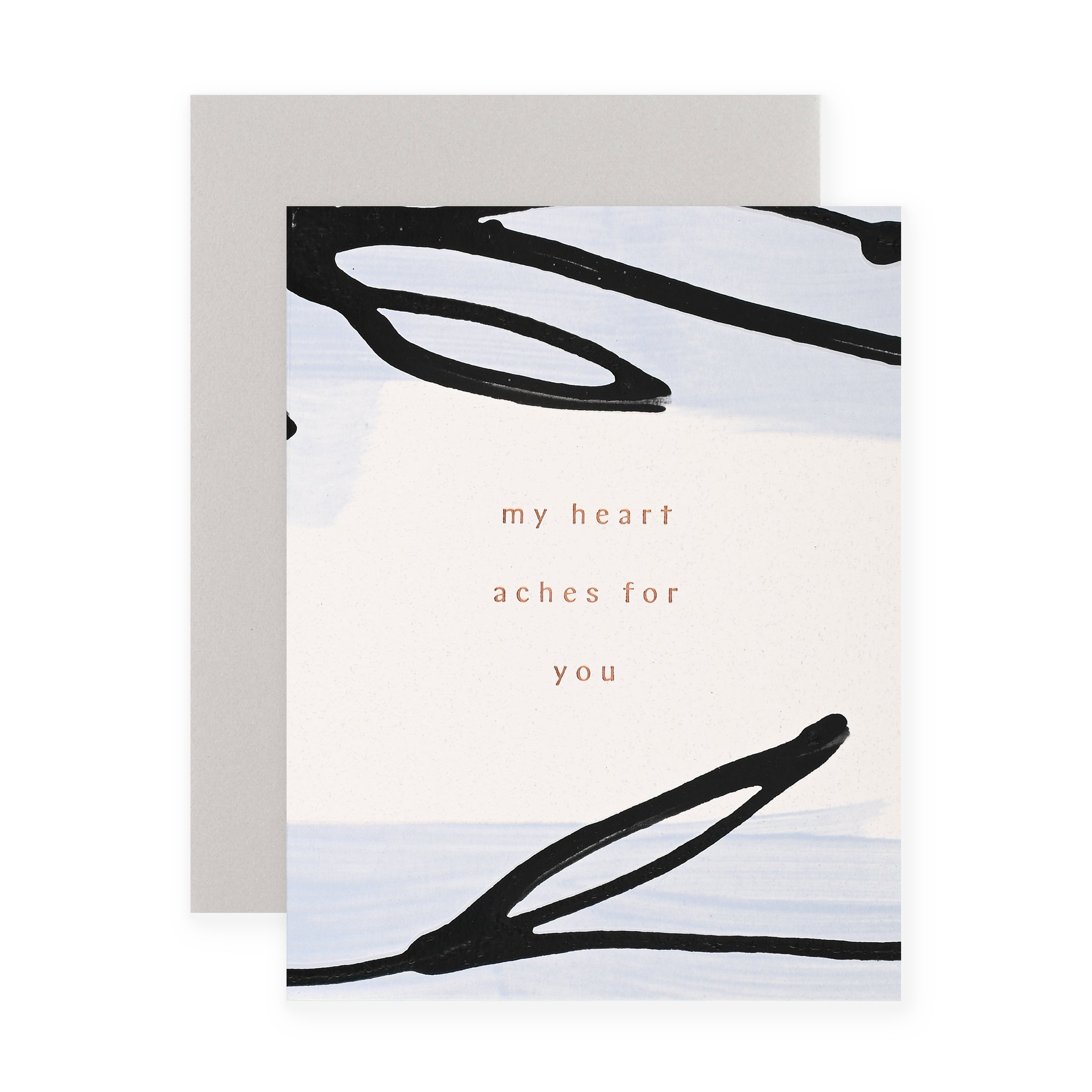 Moglea Heart Aches Sympathy Card 