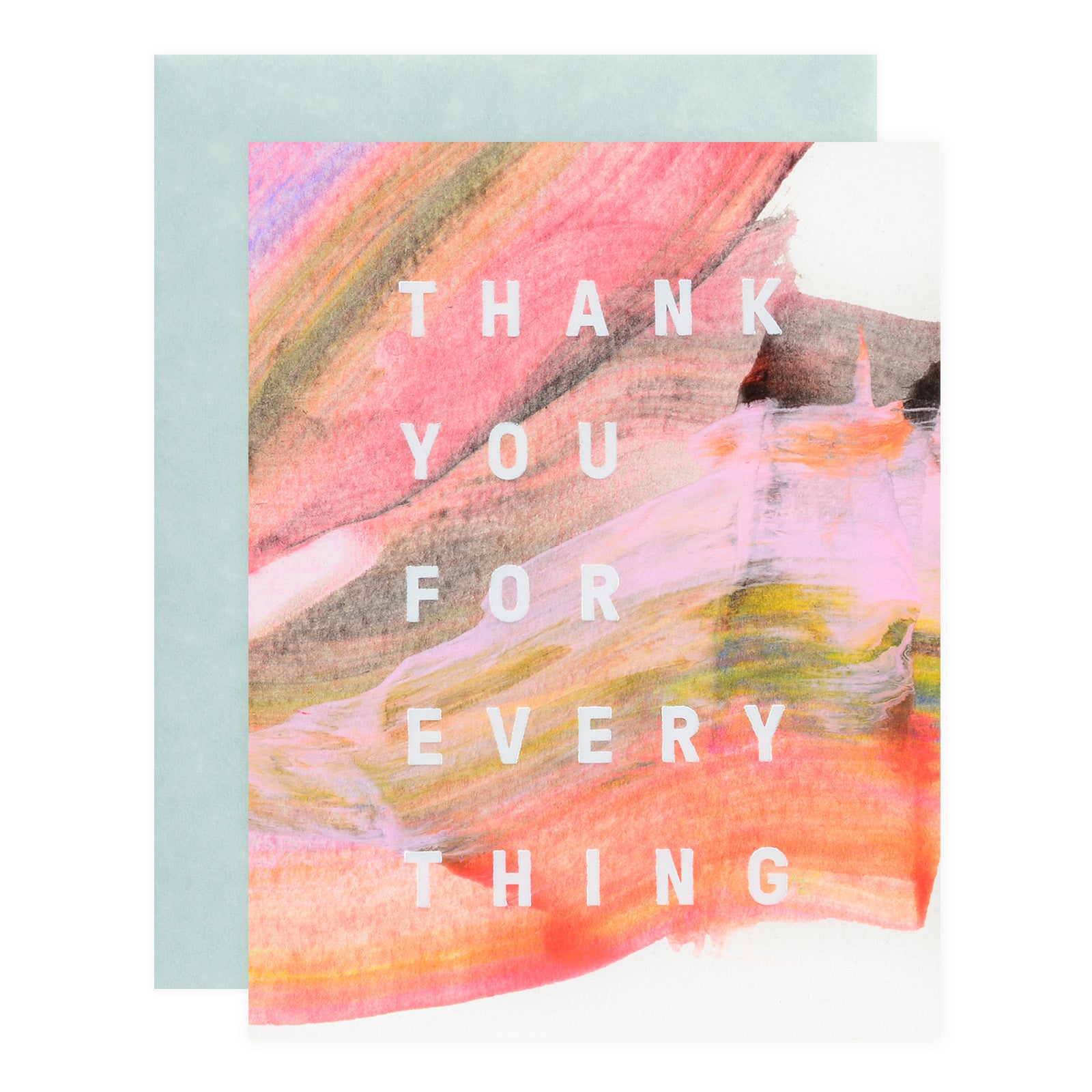 Moglea Hand-Painted Rainbow Thank You Cards Boxed or Single 