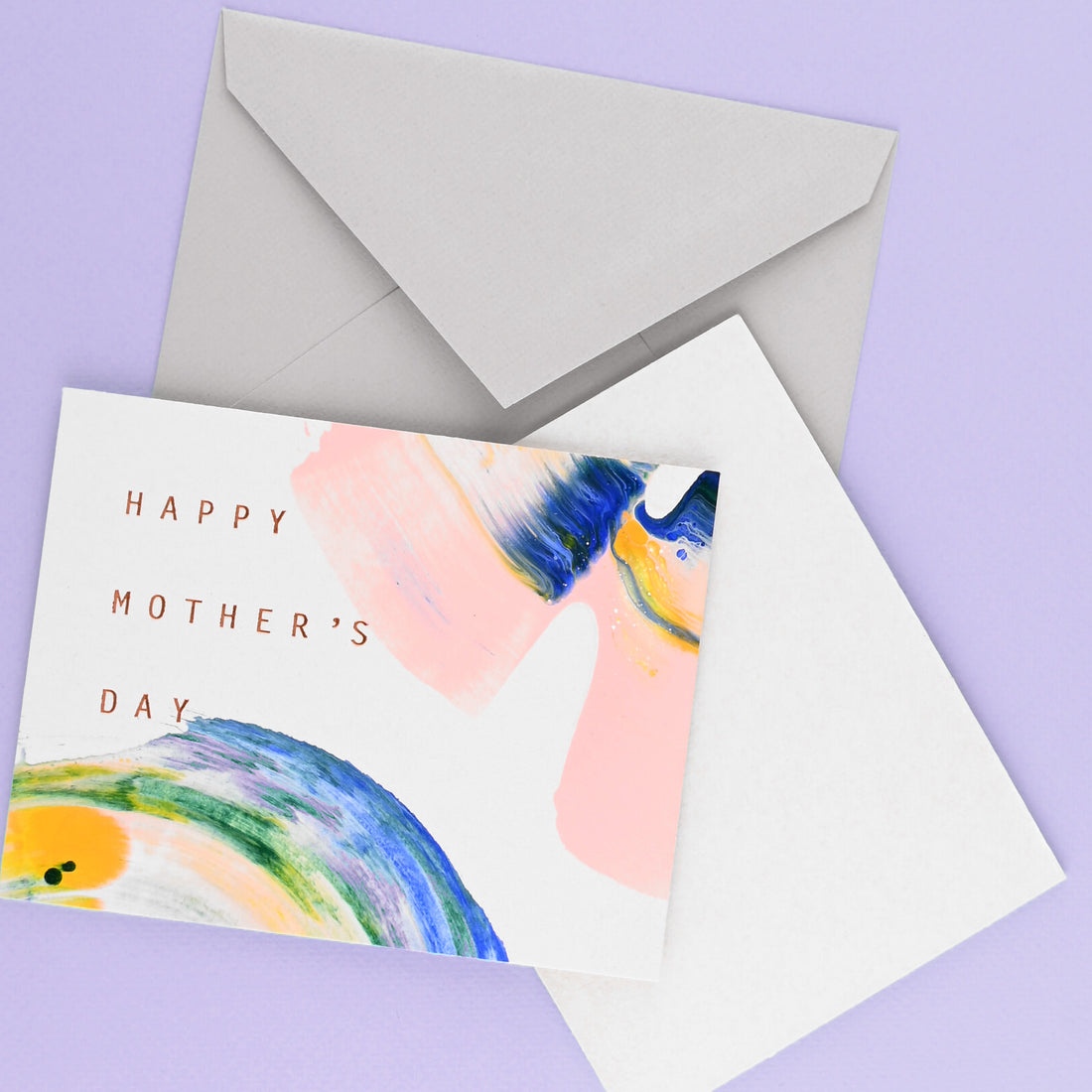 Moglea Mom Swirl Hand-Painted Mother's Day Card 