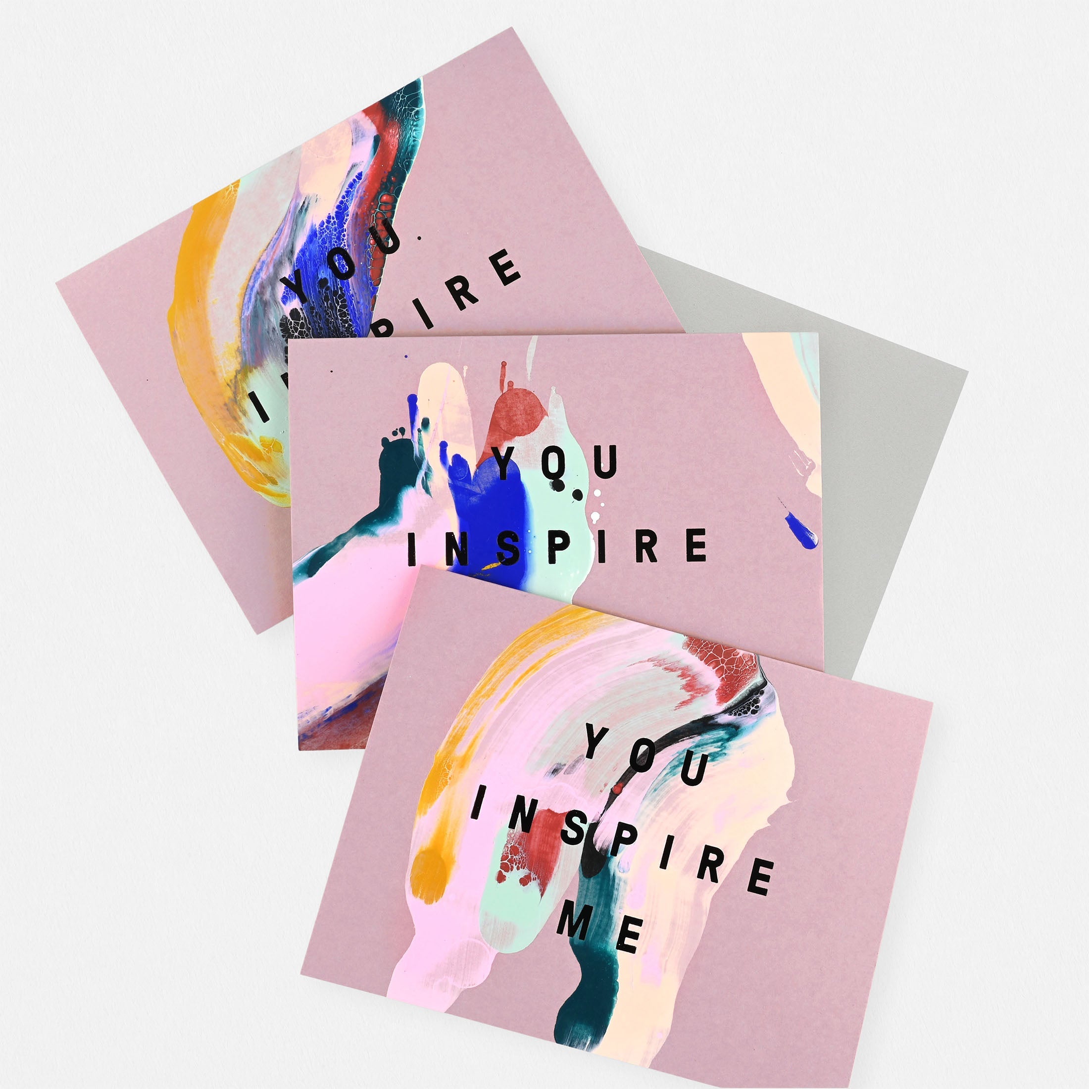 Moglea You Inspire Me Hand-Painted Greeting Card 
