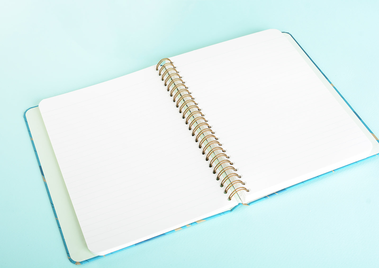 Mossery Wirebound Notebook Black Gold Speckle Ruled 