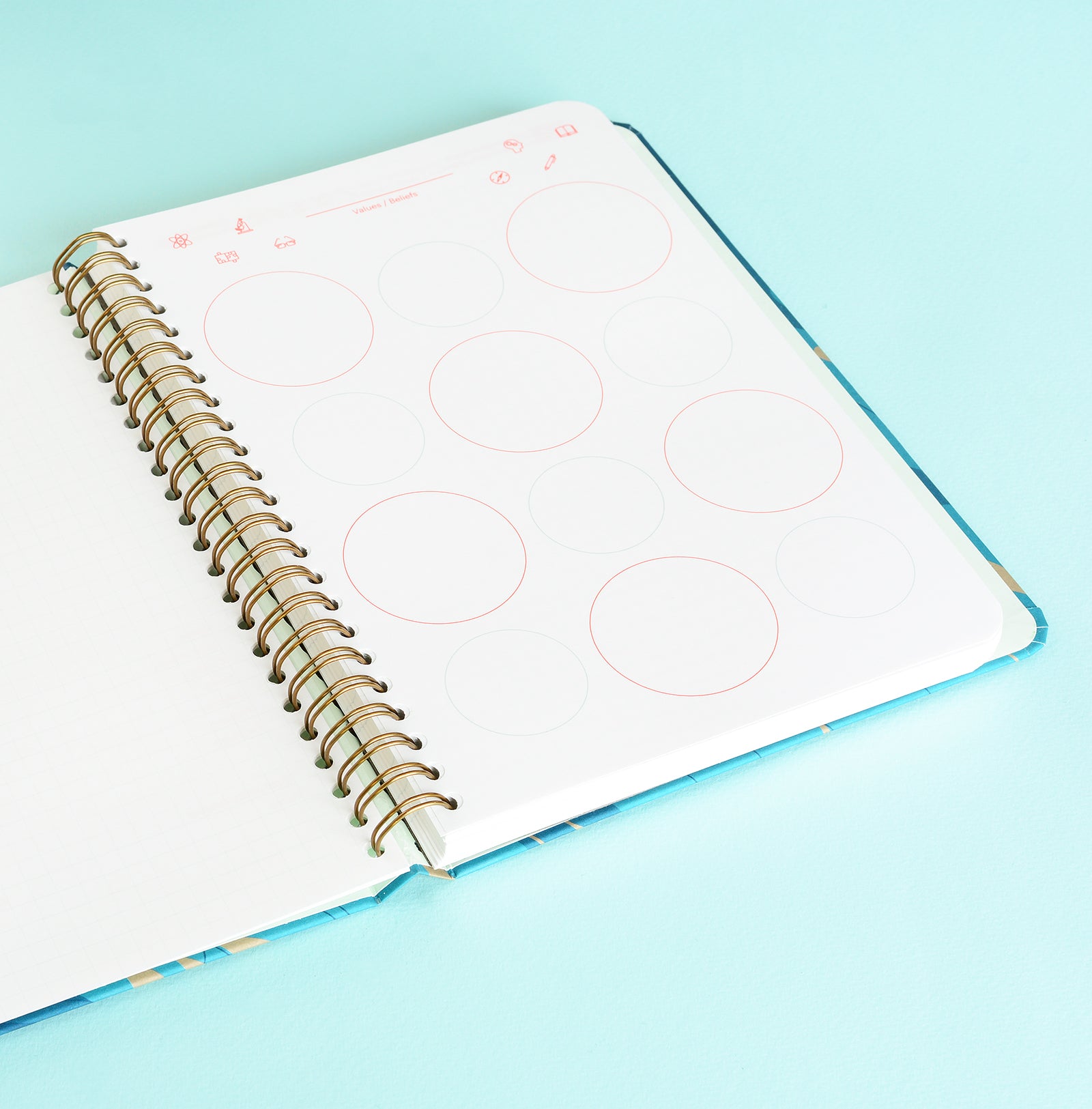 Mossery Wirebound Notebook Black Gold Speckle Ruled 