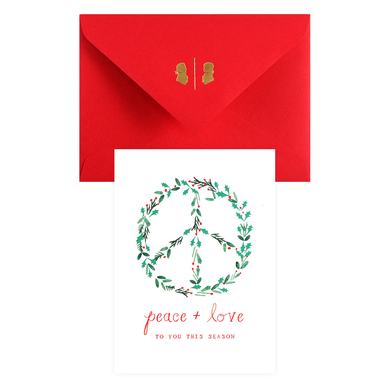 Mr. Boddington's Studio Peace and Love Holiday Cards Boxed 