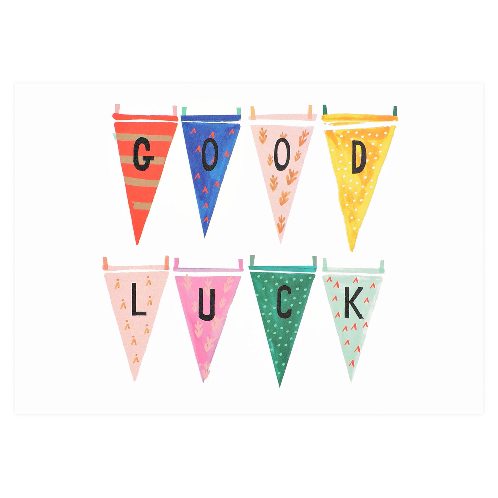 Cheering With Pennants Greeting Card