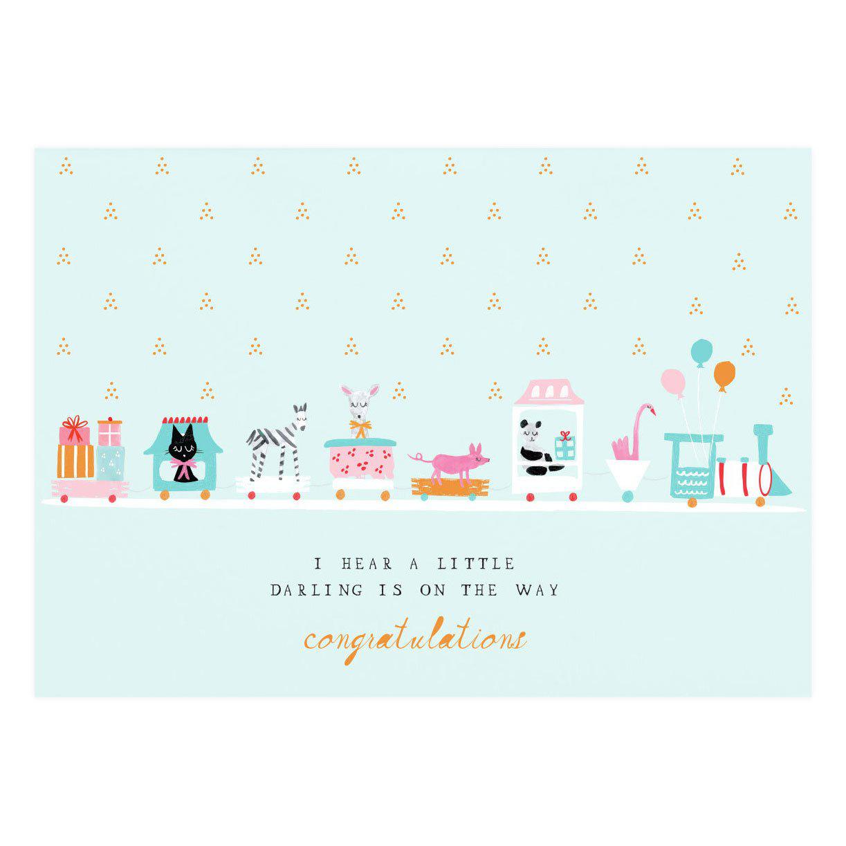 Mr. Boddington's Studio Choo Choo Train Pregnancy Card 