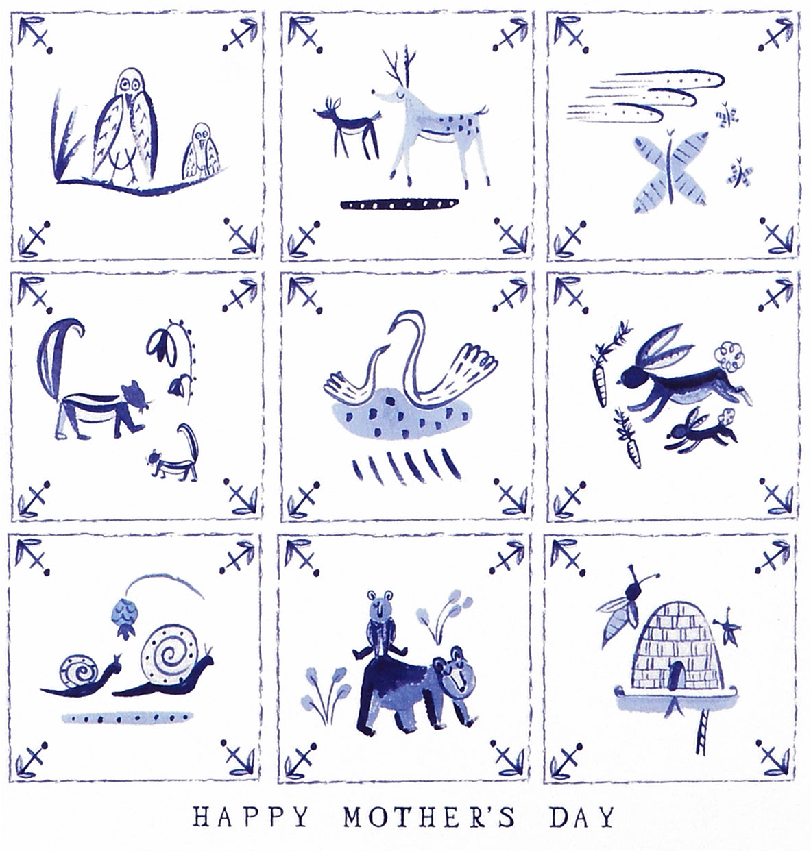 Mr. Boddington's Studio Delft Tiles Mother's Day Card 