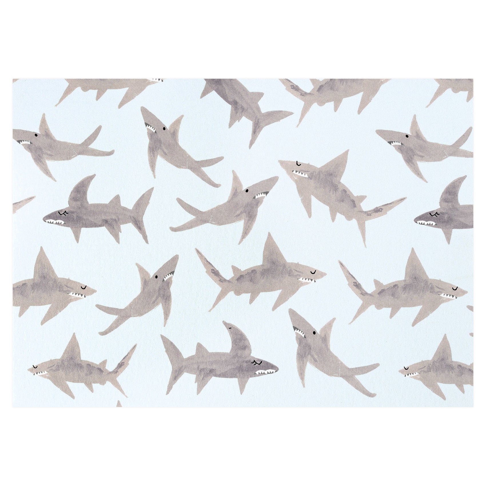 A School of Sharks Folded Note Cards Boxed