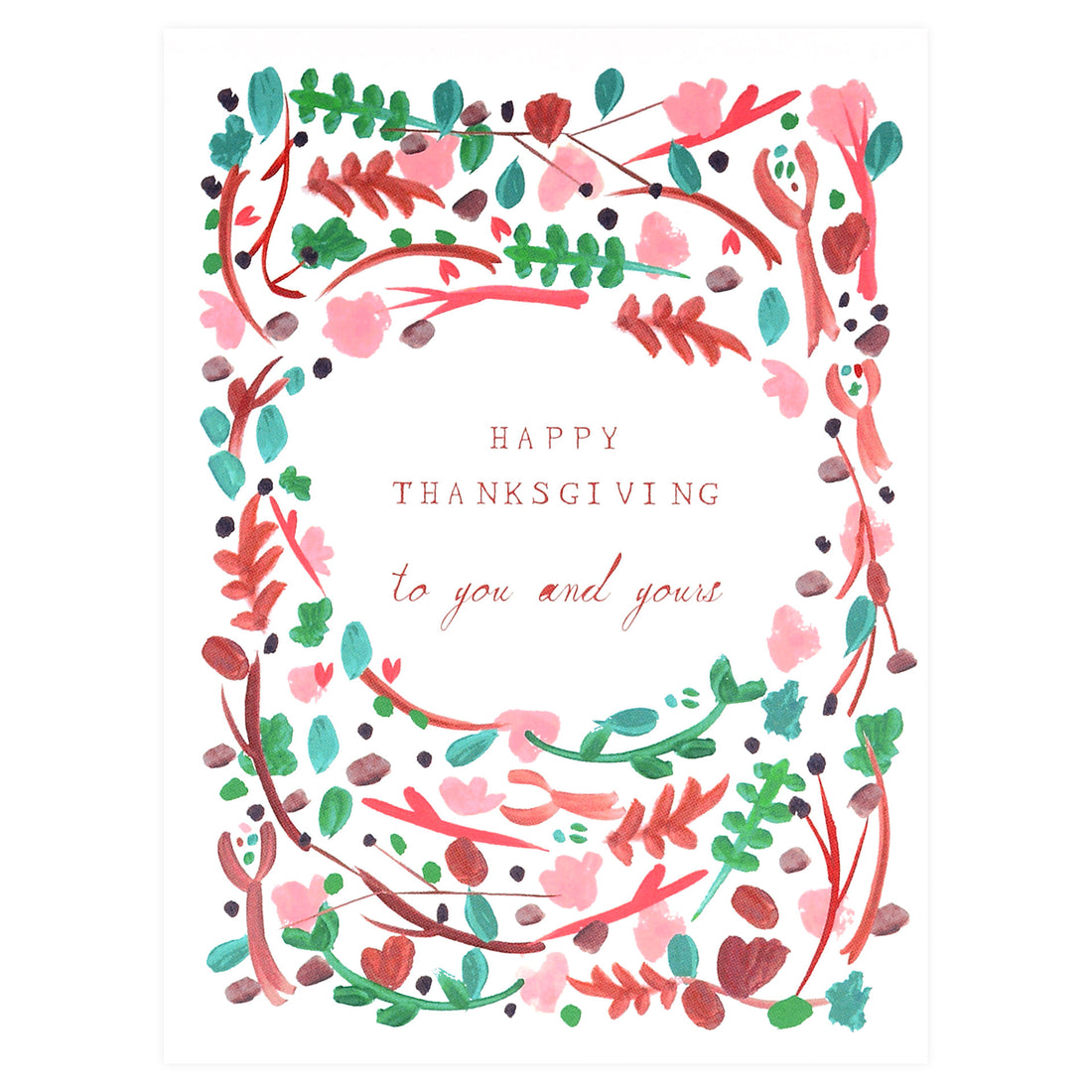 Mr. Boddington's Studio The Floral Wreath Thanksgiving Card 