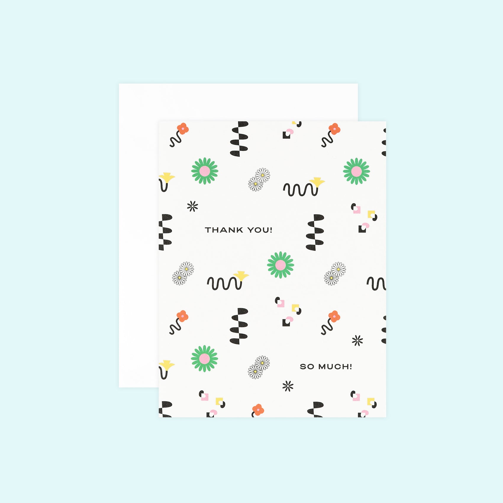 Thank You So Much Floral Pattern Greeting Card