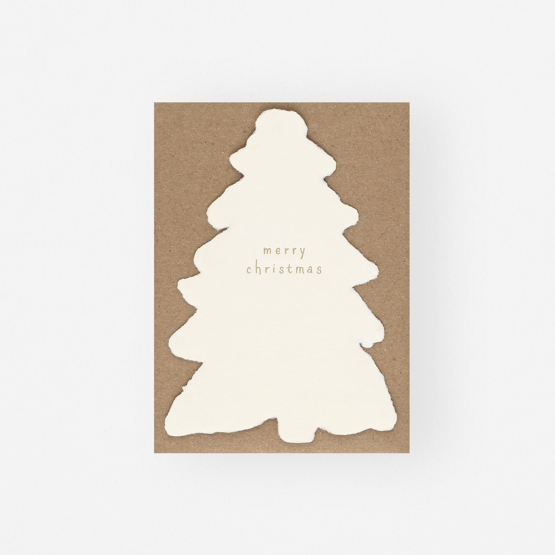 Oblation Papers & Press Merry Christmas Handmade Paper Tree Holiday Card 