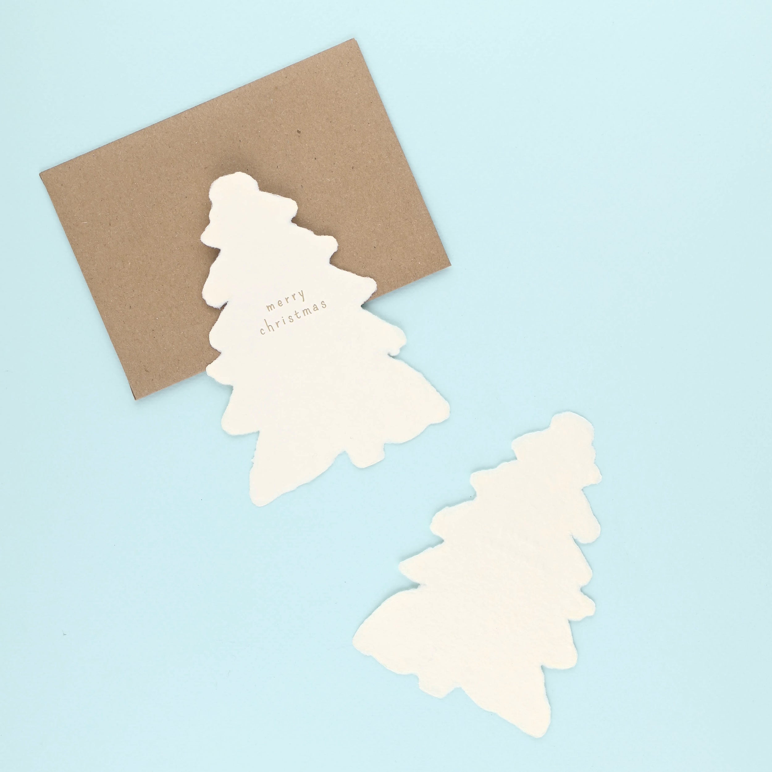 Oblation Papers & Press Merry Christmas Handmade Paper Tree Holiday Card 