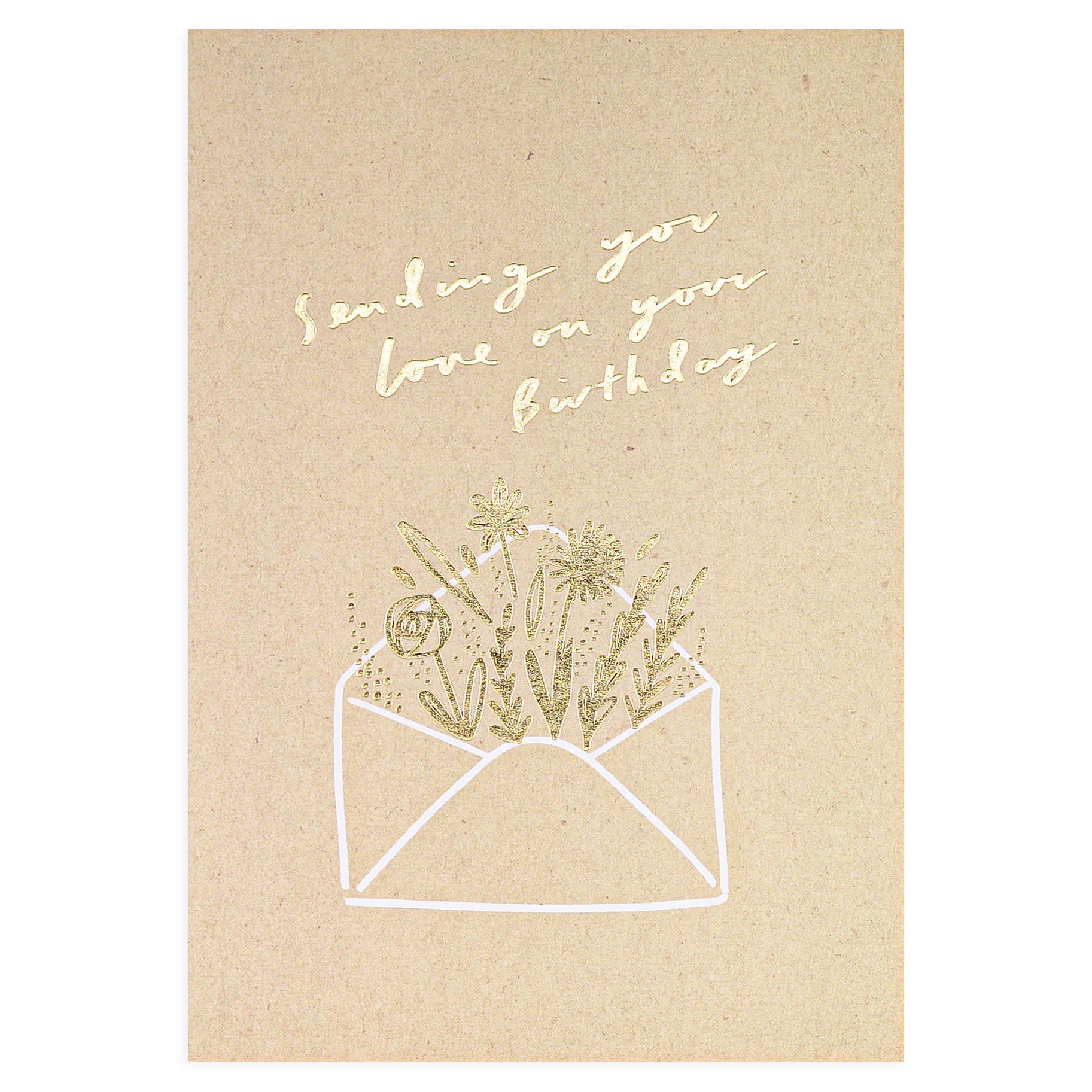 Old English Company Flowers Envelope Birthday Card 