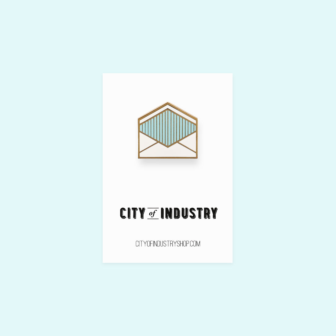 City Of Industry Envelope Enamel Pin 