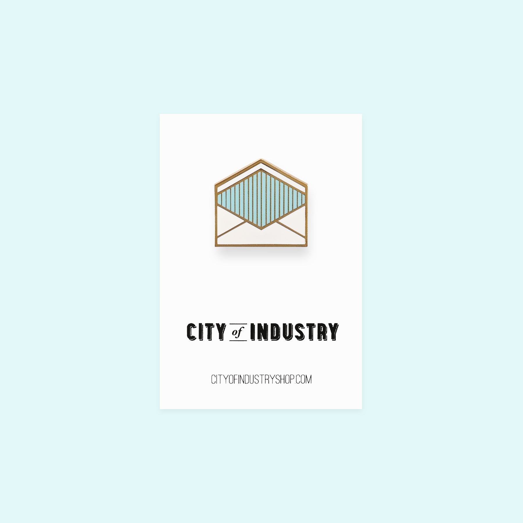 City Of Industry Envelope Enamel Pin 