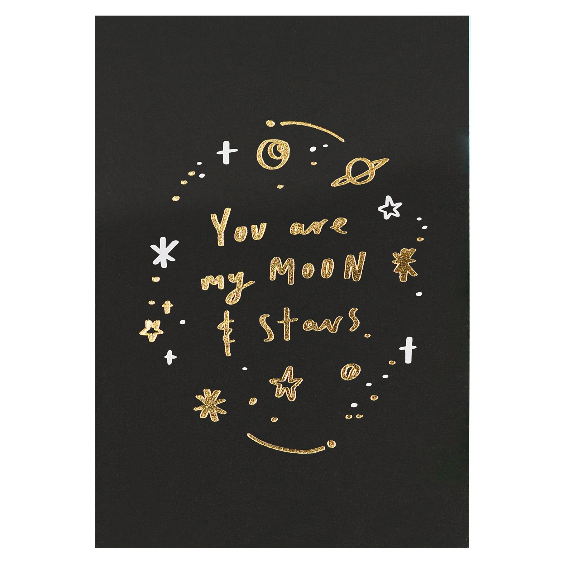 Old English Company Moon And Stars Greeting Card 