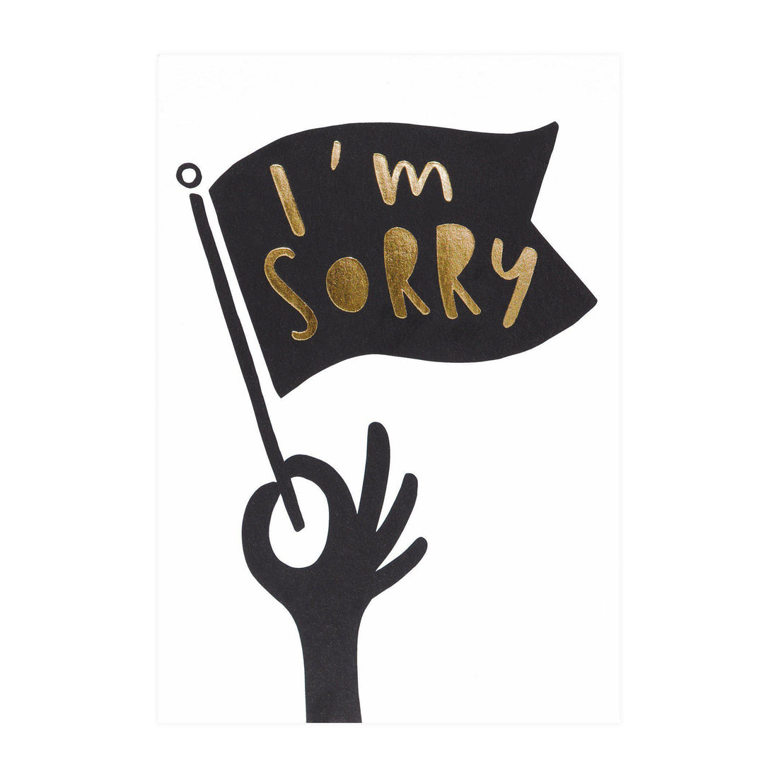 Old English Company I'm Sorry Flag Greeting Card 