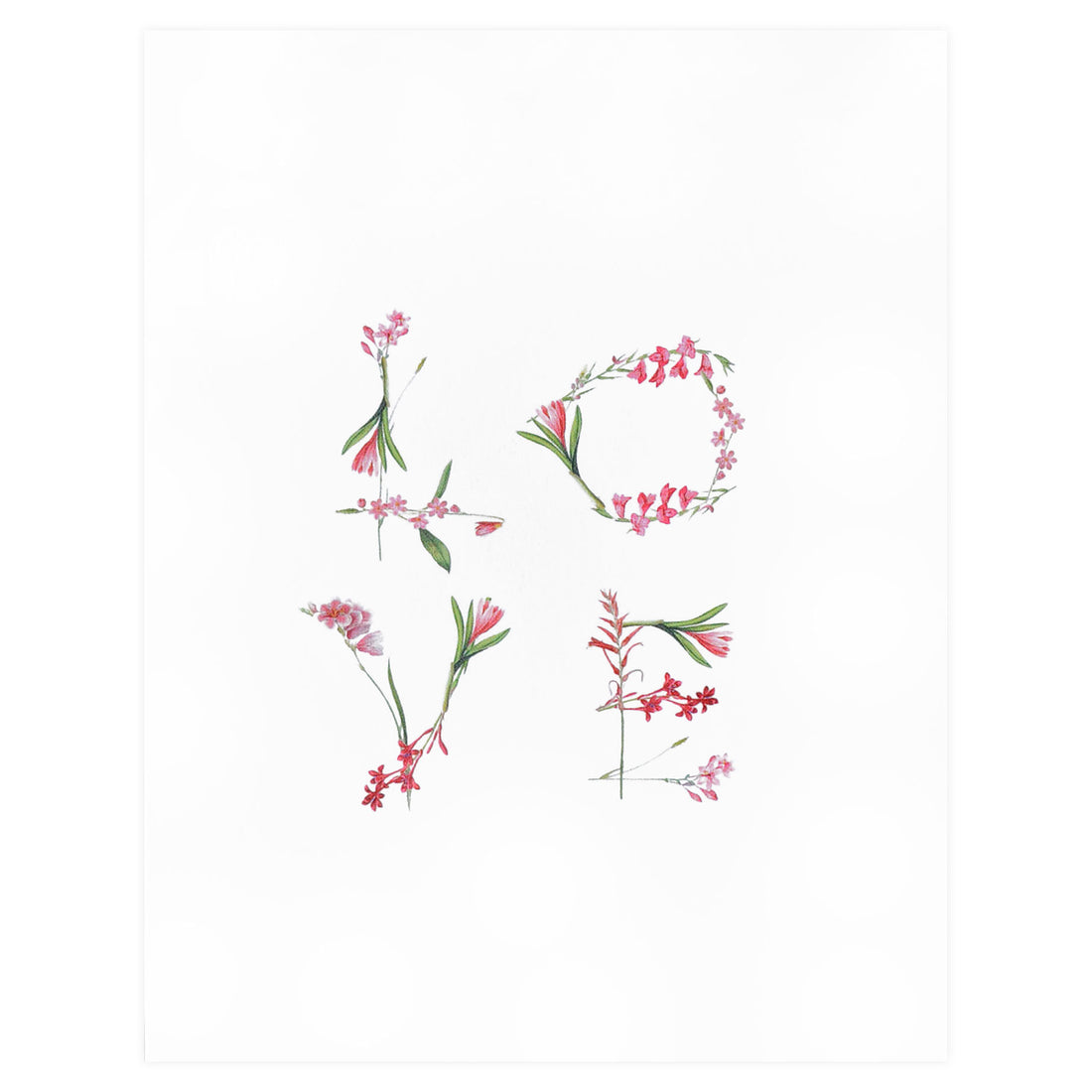 Open Sea Floral Love Greeting Card 
