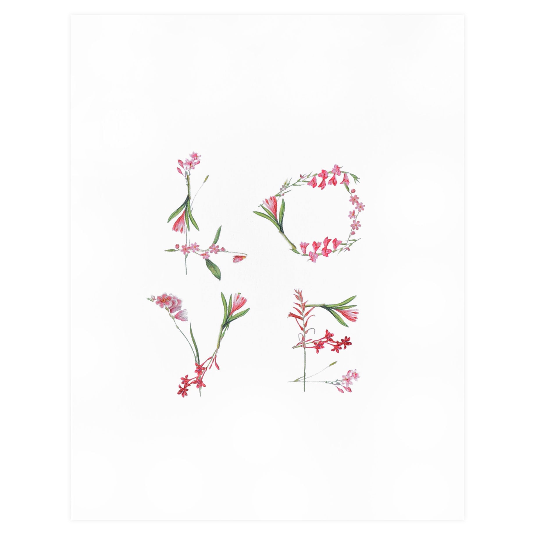 Open Sea Floral Love Greeting Card 