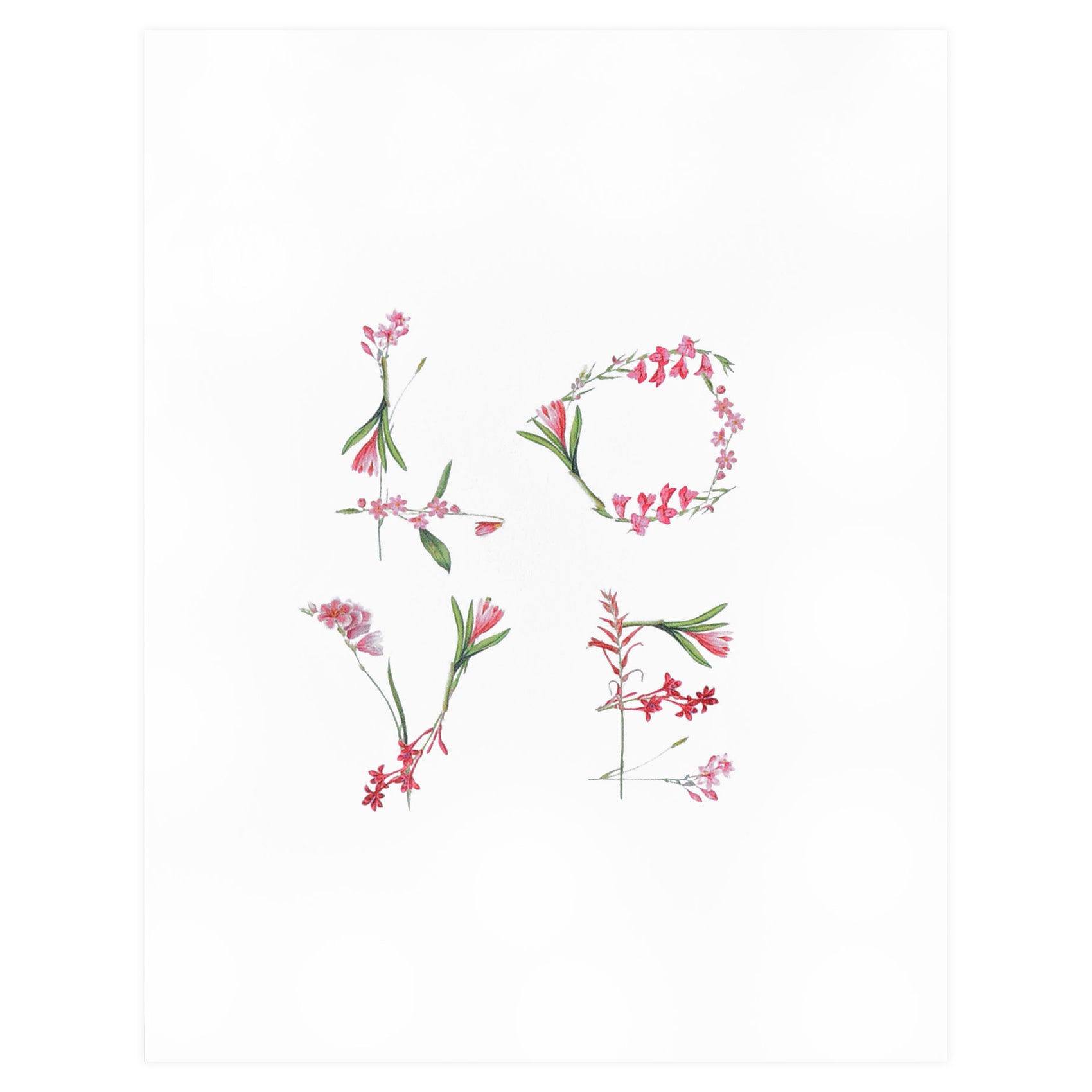 Floral Love Greeting Card
