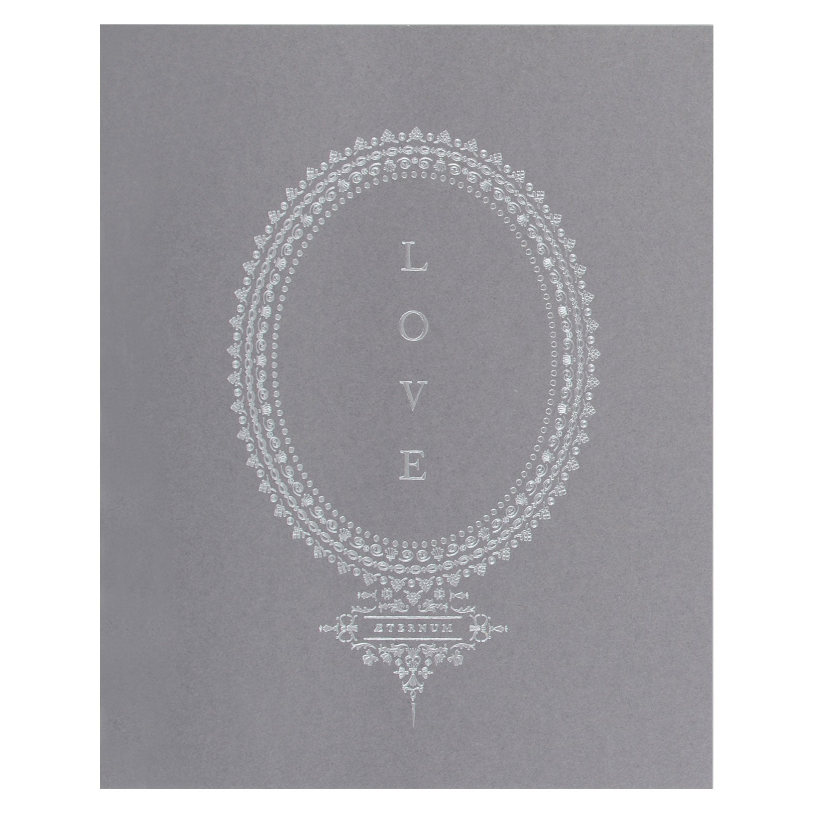 Silver Love Greeting Card