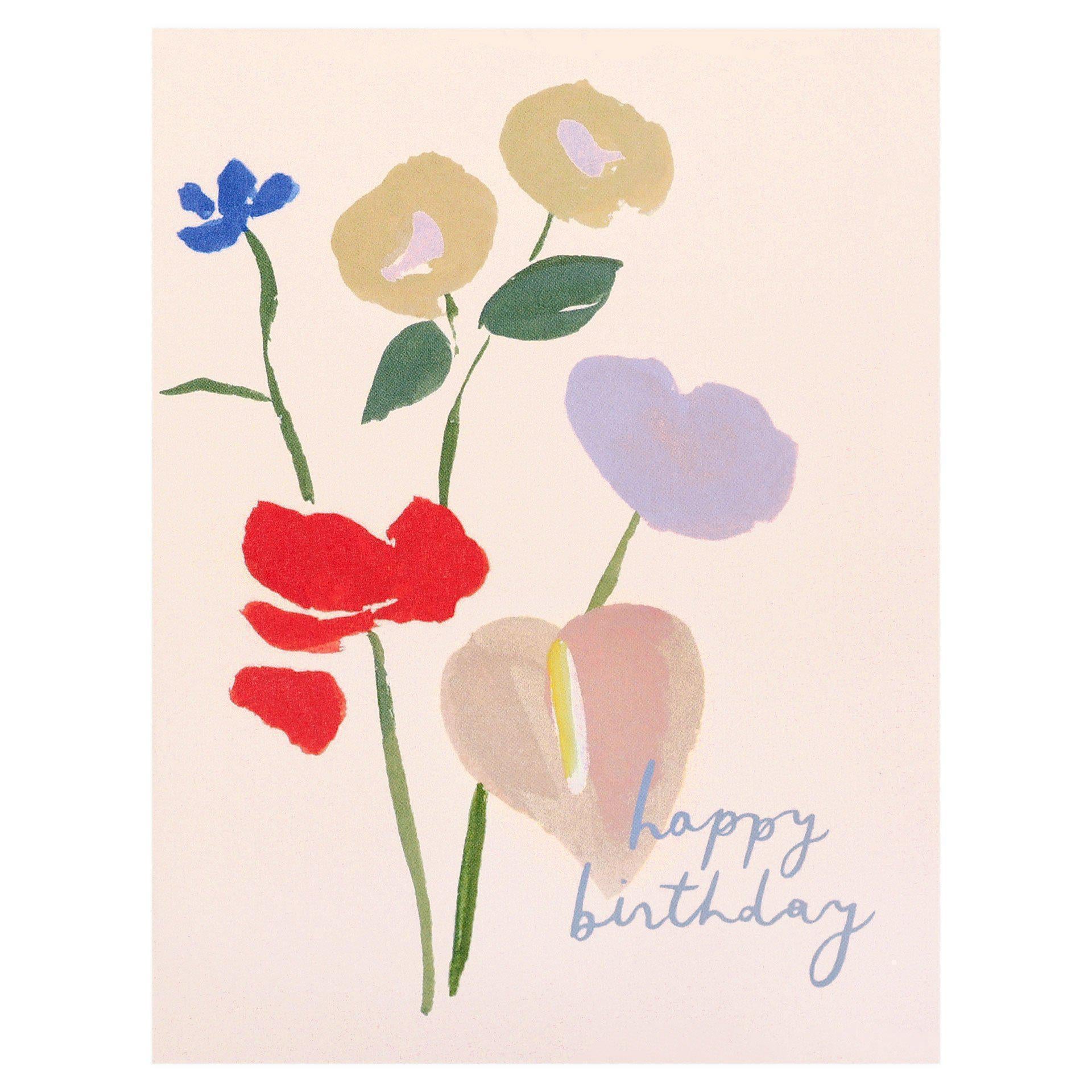 Our Heiday Happy Birthday Bouquet Card 