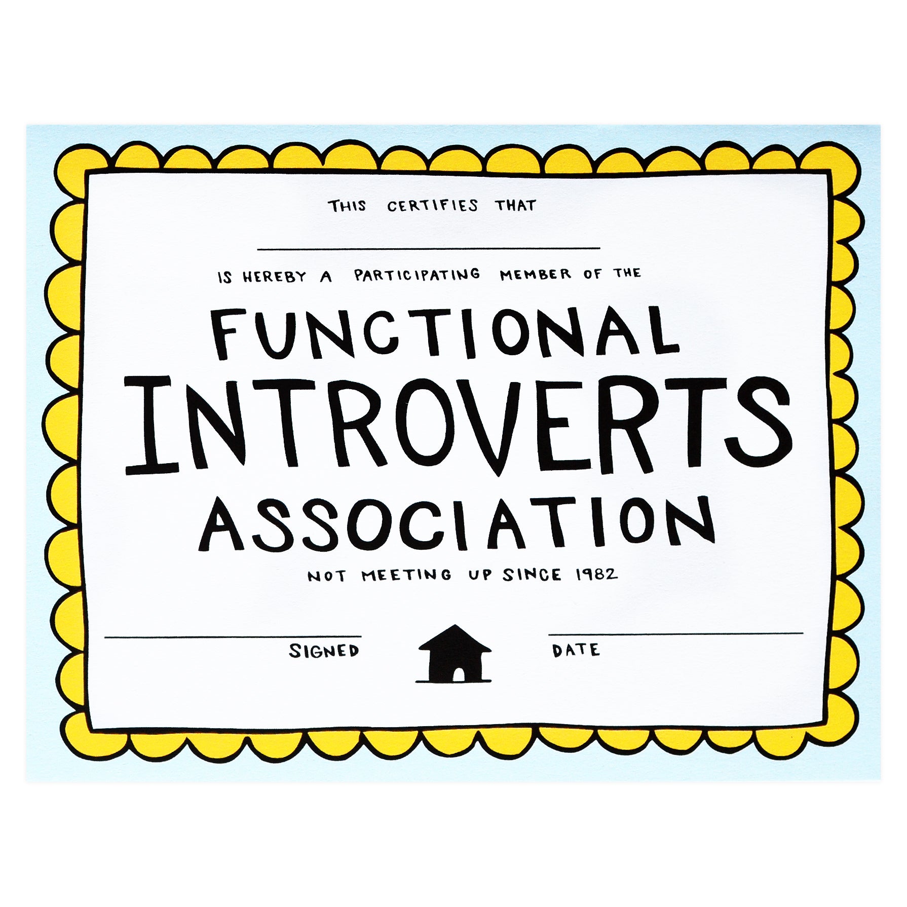 Papa Llama Introvert Certificate Greeting Card 