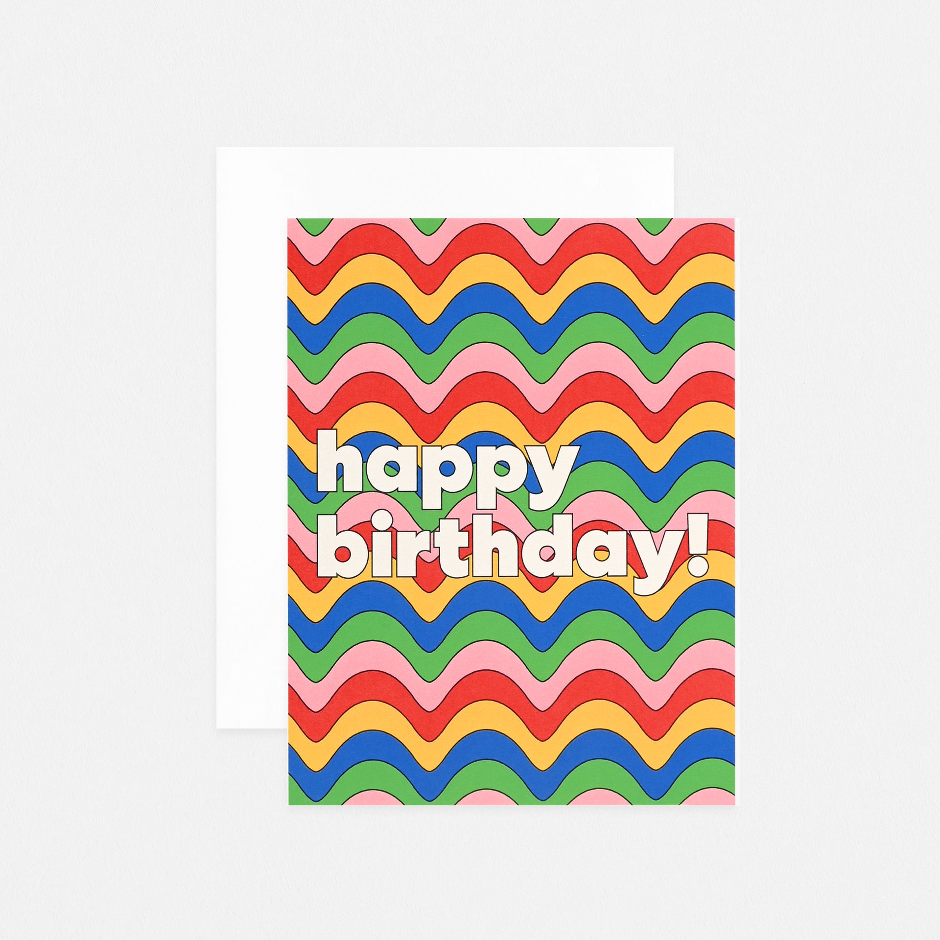 Paper And Stuff Wavy Happy Birthday Card 