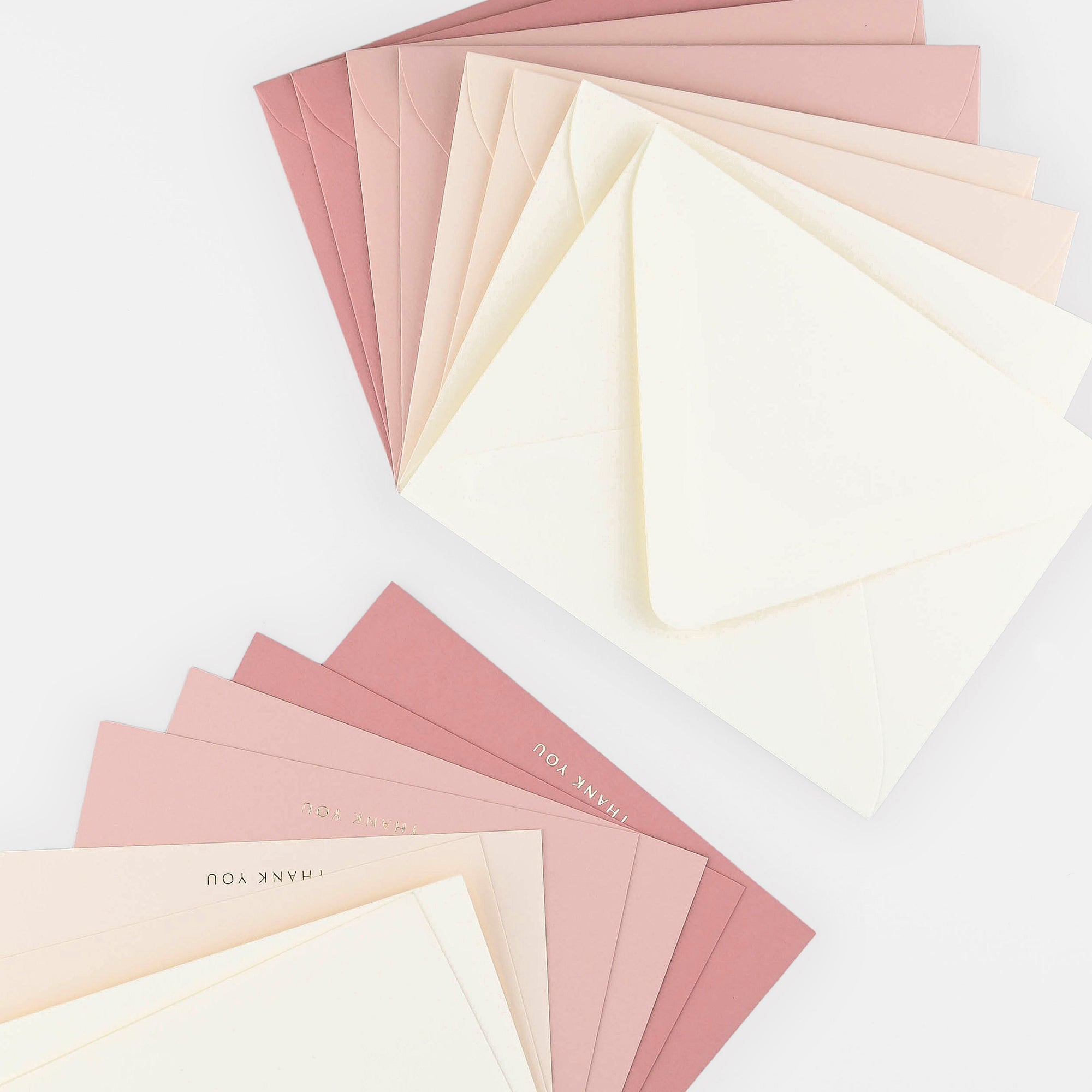 Papel & Co. Ombre Pink Thank You Cards Boxed 