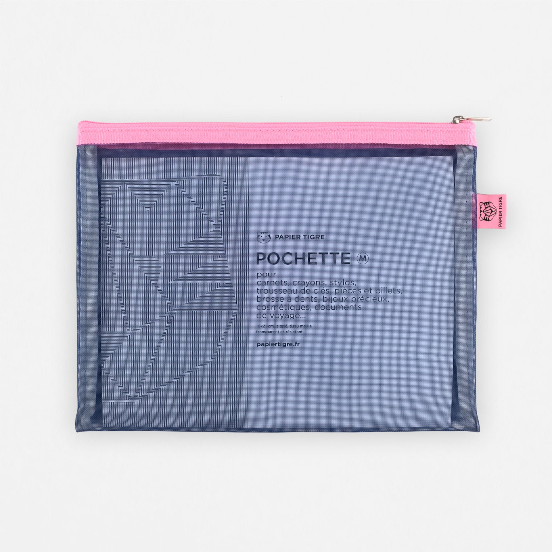 Papier Tigre Medium Mesh Pouch Indigo 