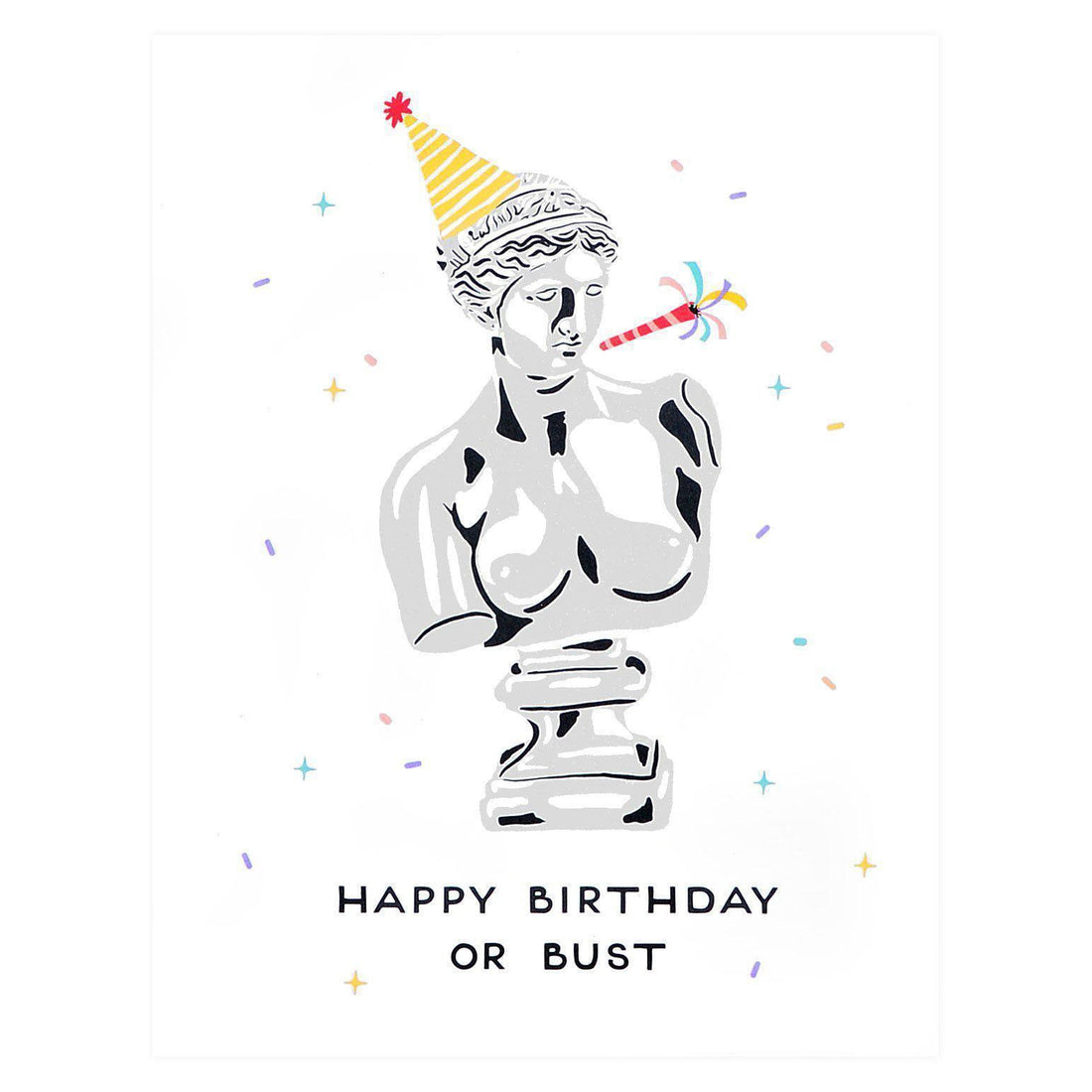 Party Of One Paper Birthday Bust Greeting Card 