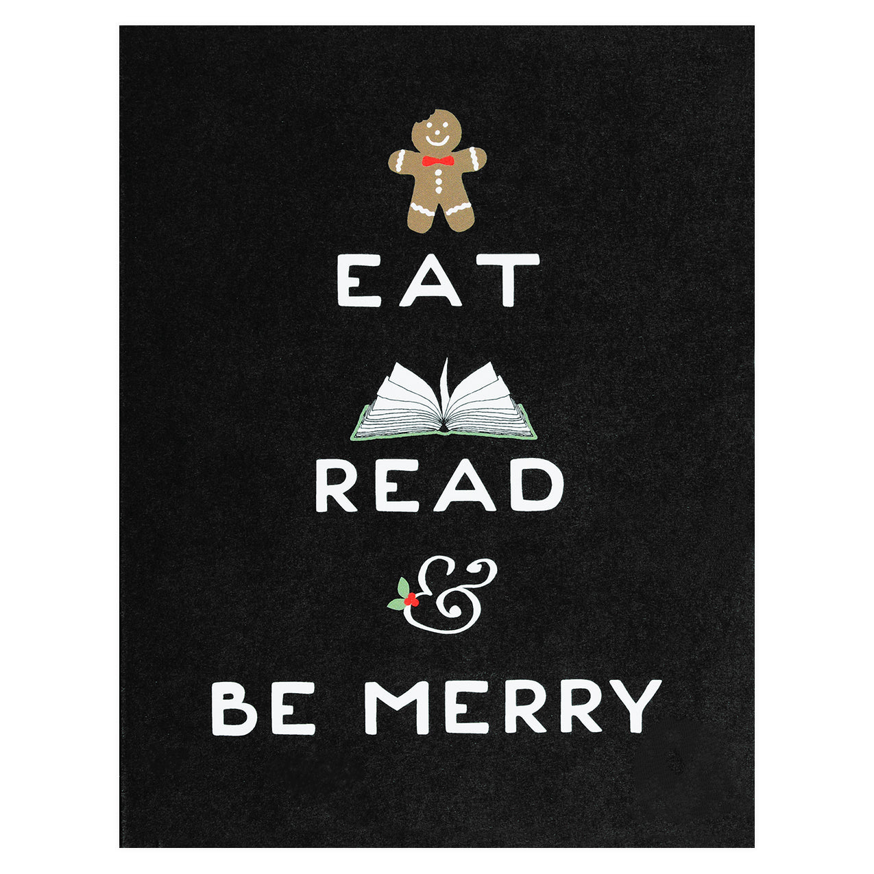 Party Of One Paper Eat Read Be Merry Holiday Cards Boxed or Single 