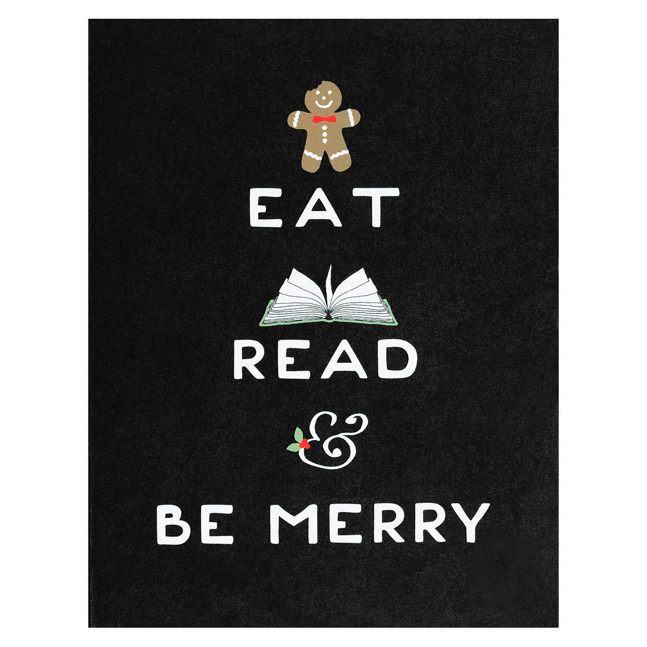 Party Of One Paper Eat Read Be Merry Holiday Cards Boxed or Single 