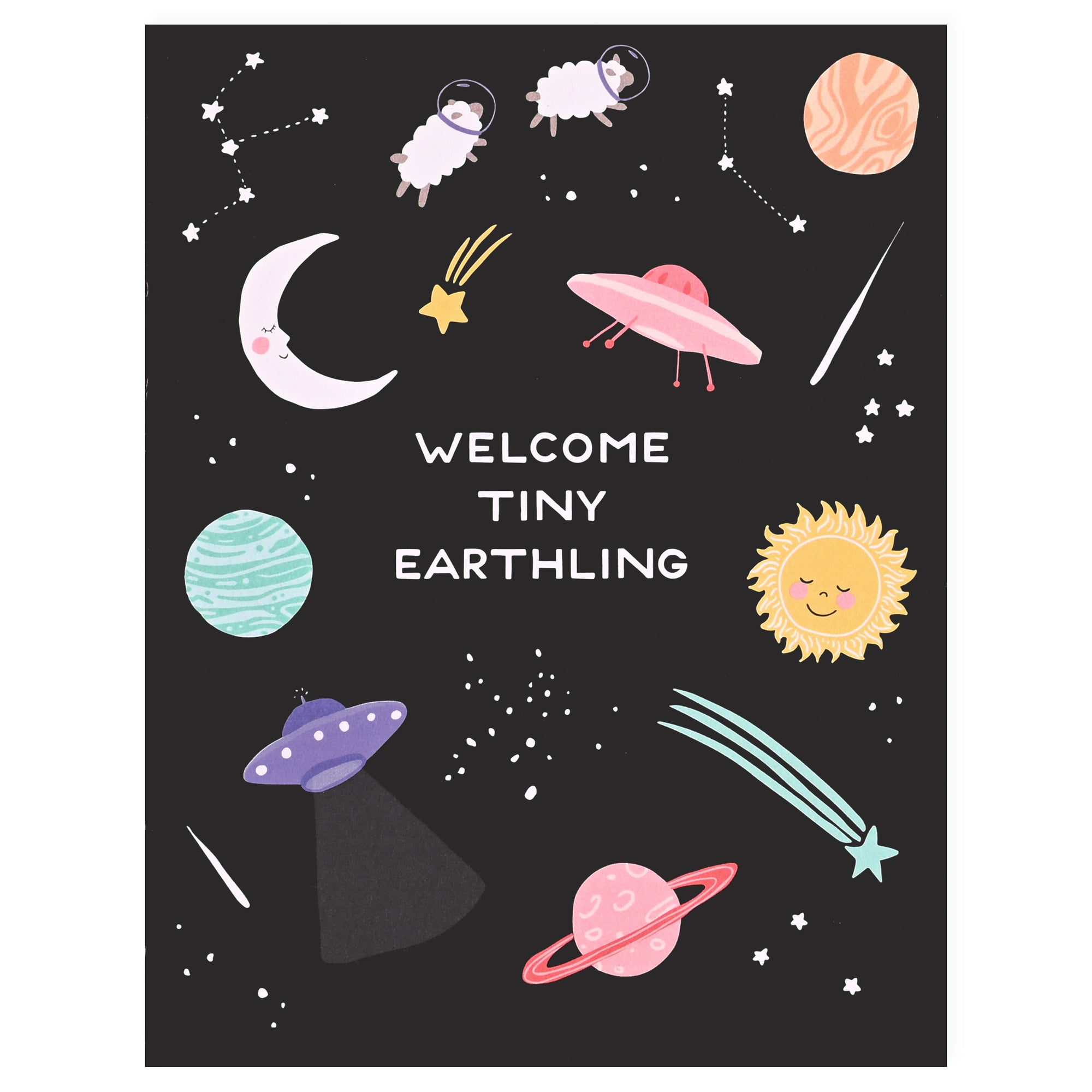 Party Of One Paper Tiny Earthling New Baby Card 