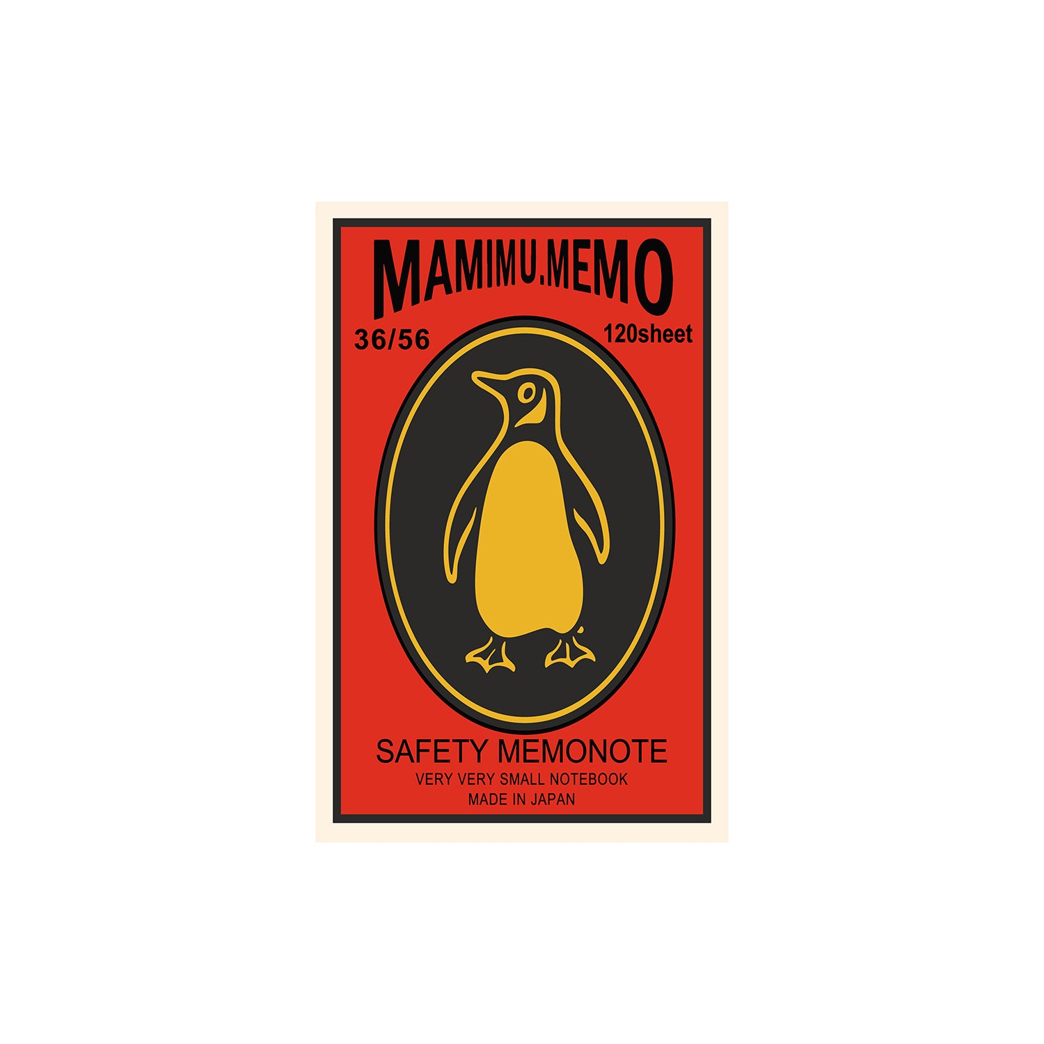 Shunkoen Mamimu American Vintage Matchbox Design Mini Memo Notebook | Ten Designs Penguin