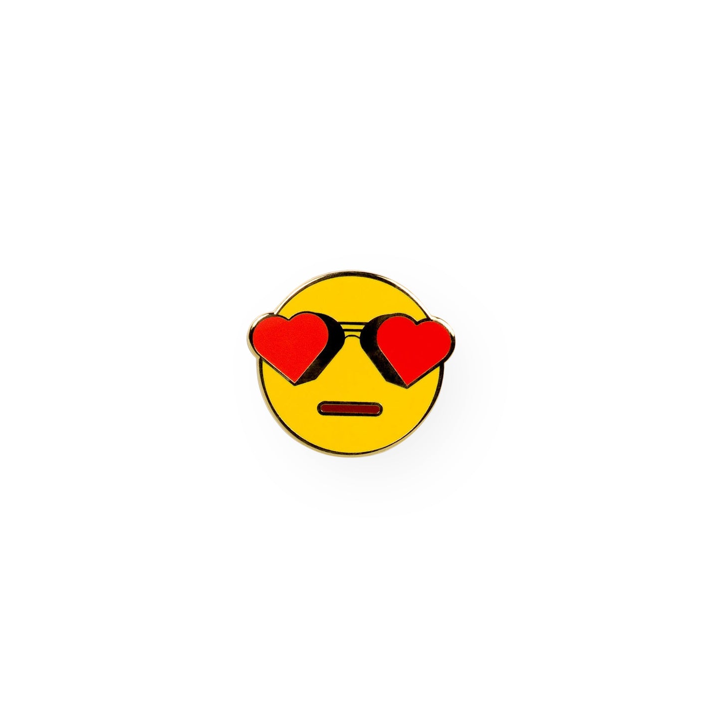 PopGlory Heart Shades Love Is Always Cool Emoji Enamel Pin 