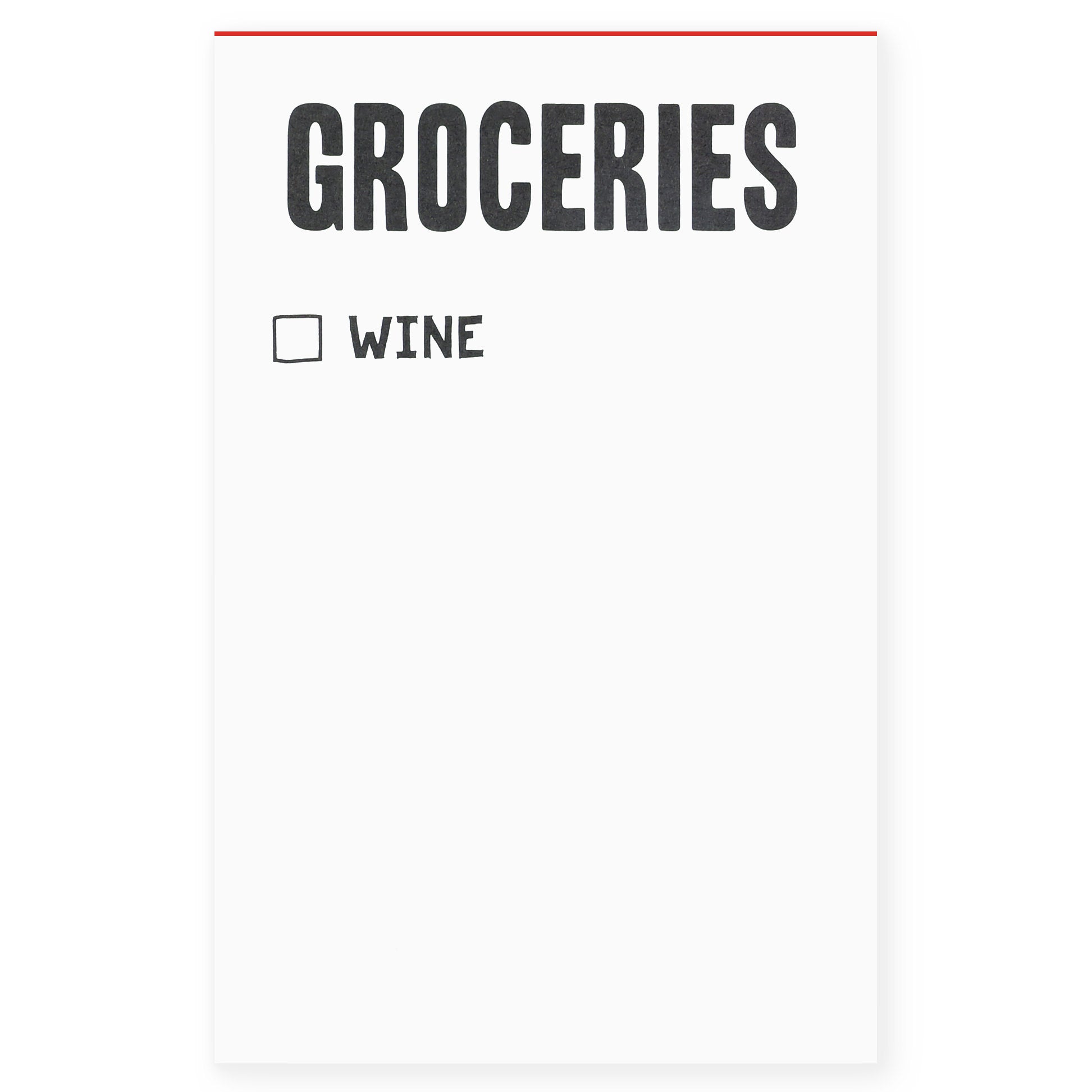 Power & Light Press Groceries Wine Notepad 