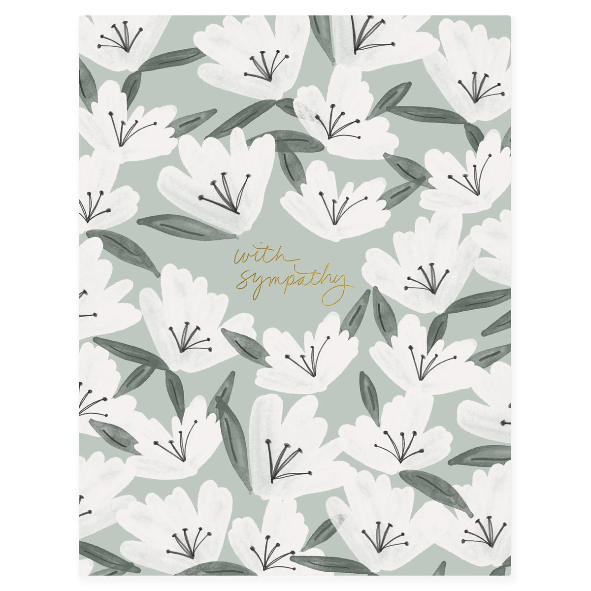 Ramona & Ruth Sympathy Flowers Greeting Card 