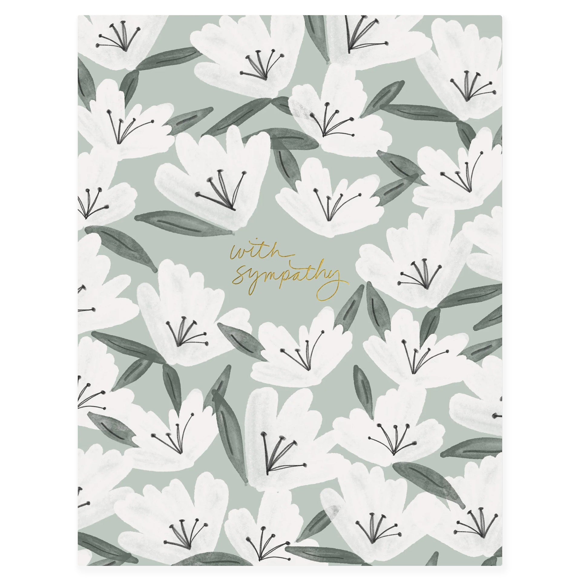 Ramona & Ruth Sympathy Flowers Greeting Card 